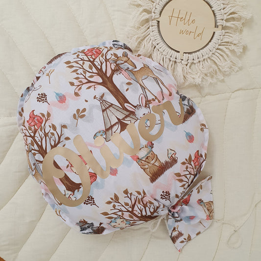 Forest animals fabric balloon with name