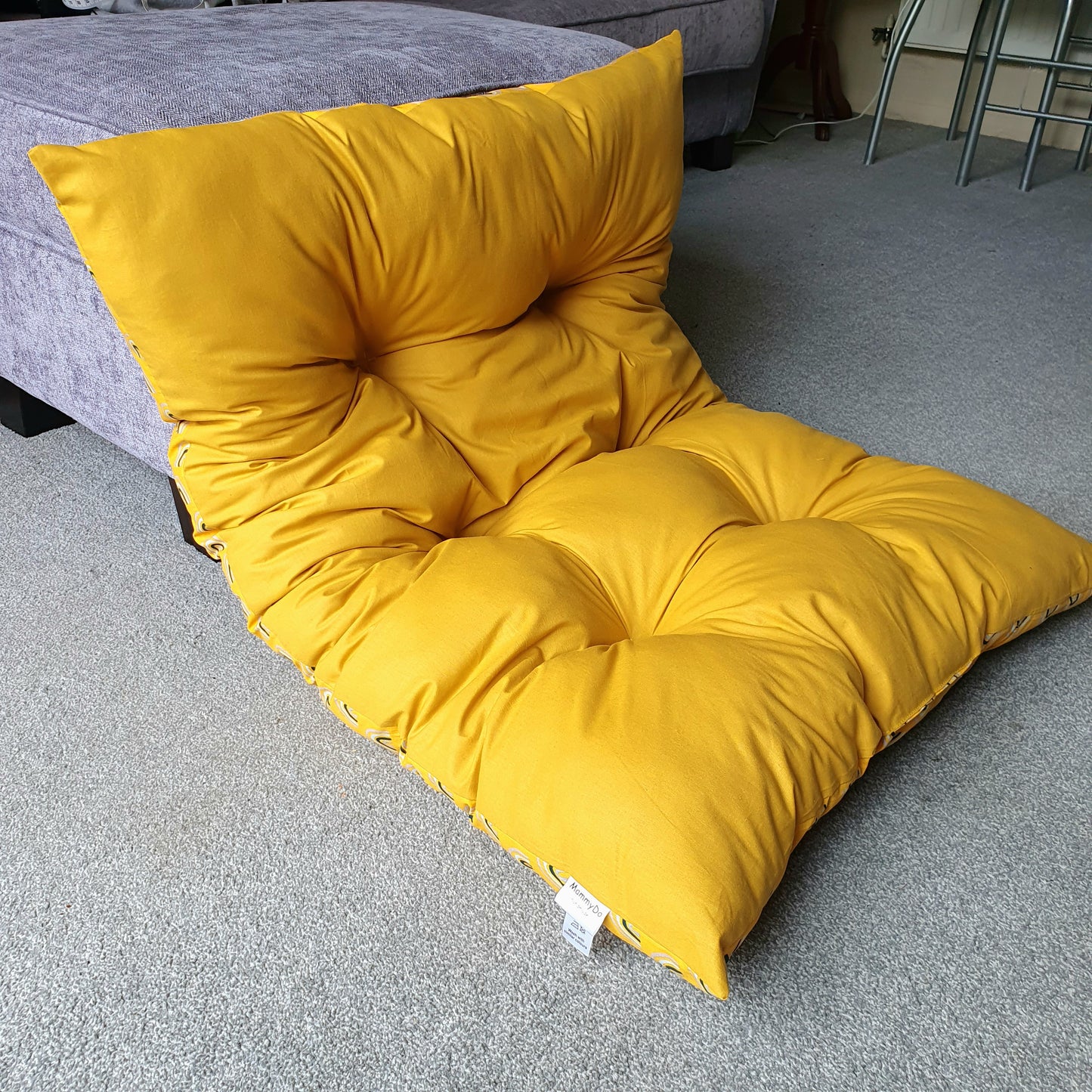 Floor sofa Double sided Rainbow Mustard 95x70 cm