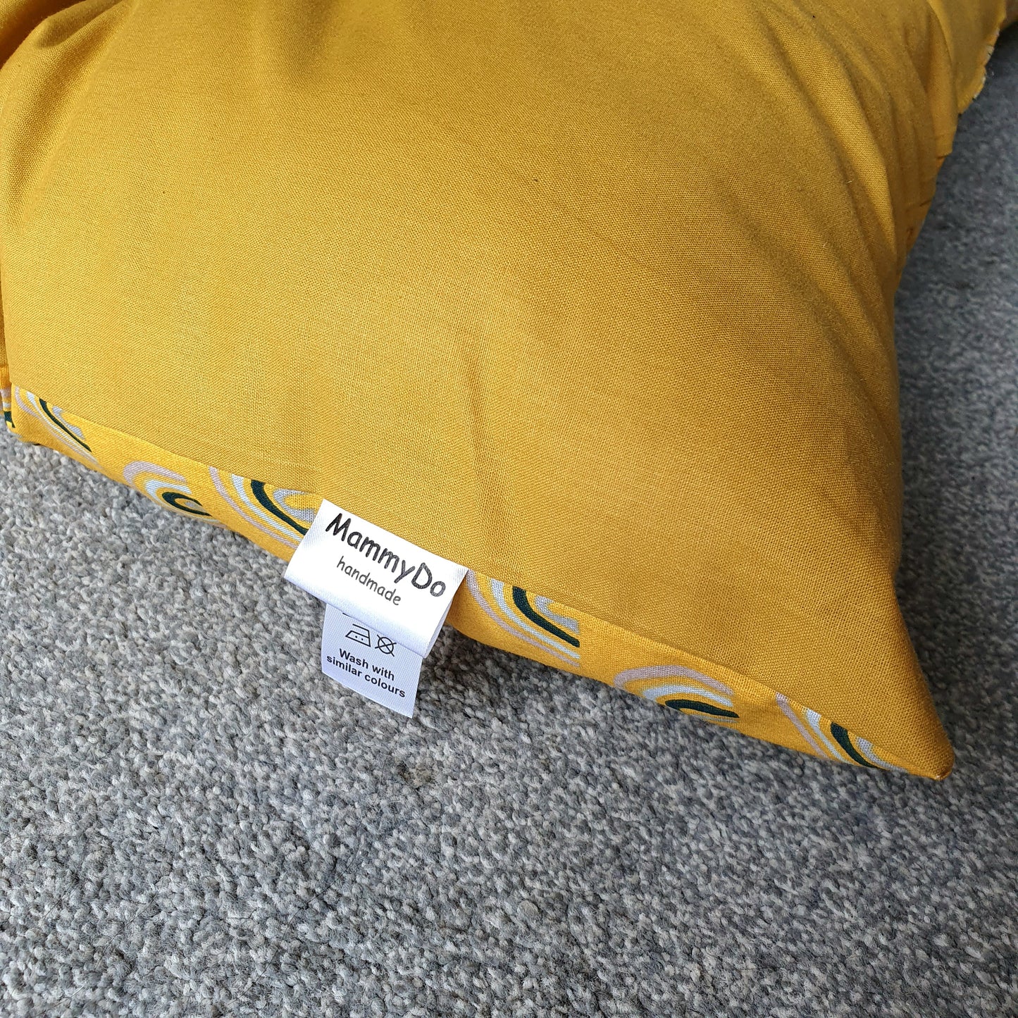 Floor sofa Double sided Rainbow Mustard 95x70 cm