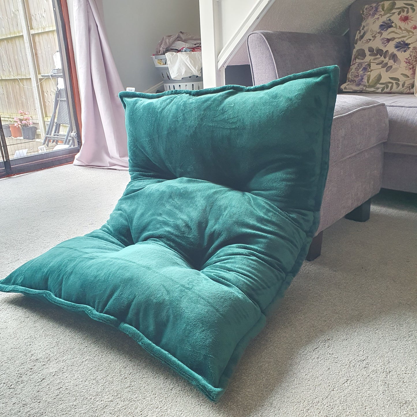 Floor sofa Green minky 92x75 cm