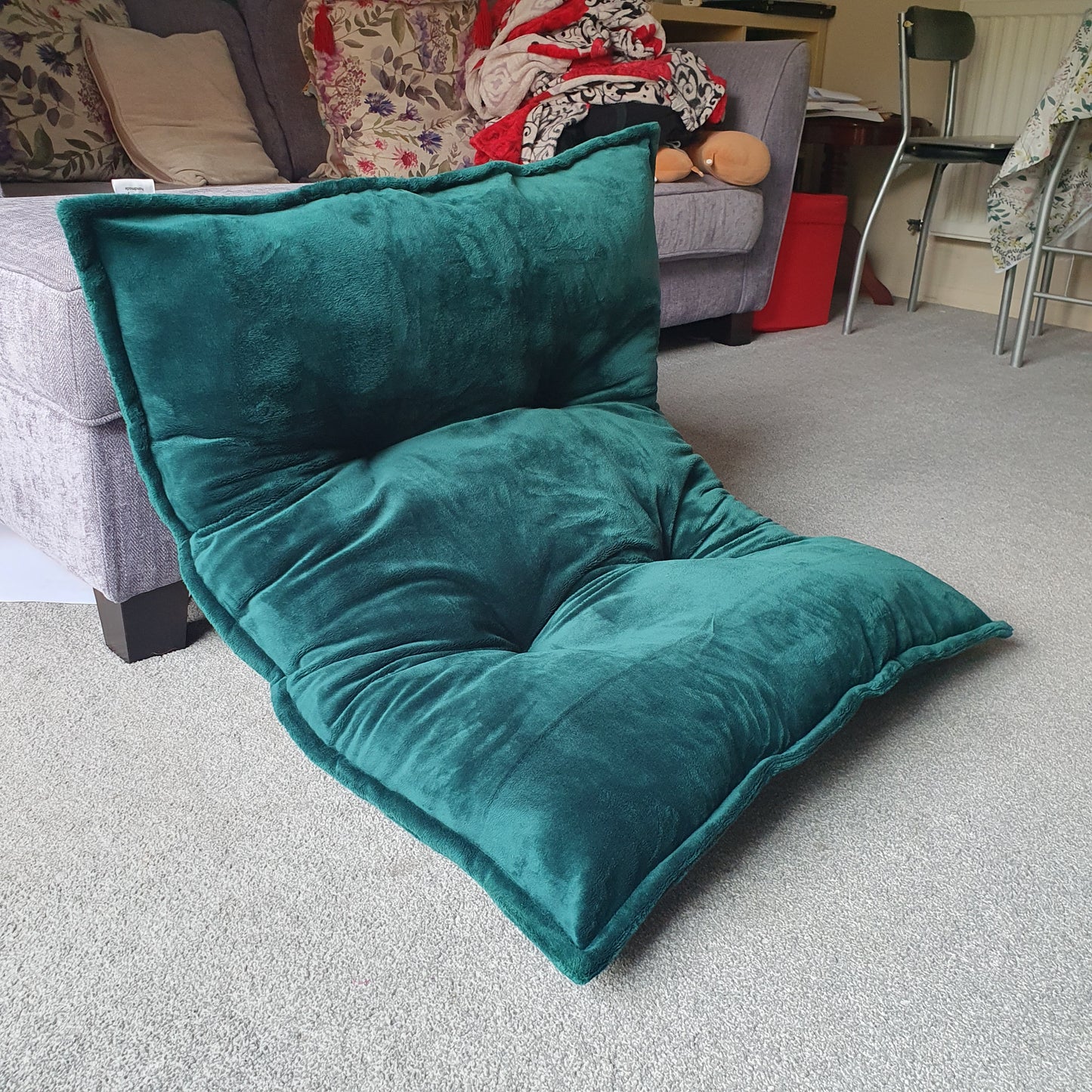 Floor sofa Green minky 92x75 cm