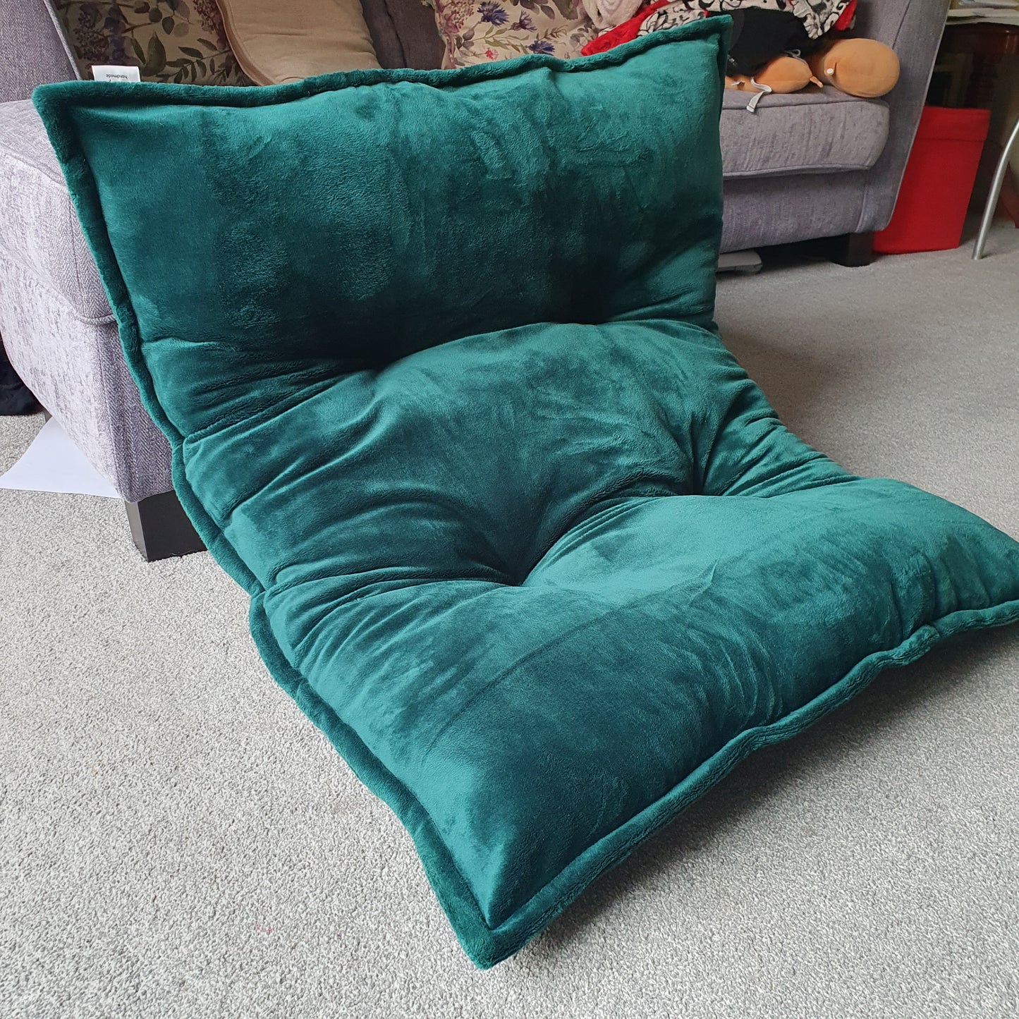 Floor sofa Green minky 92x75 cm