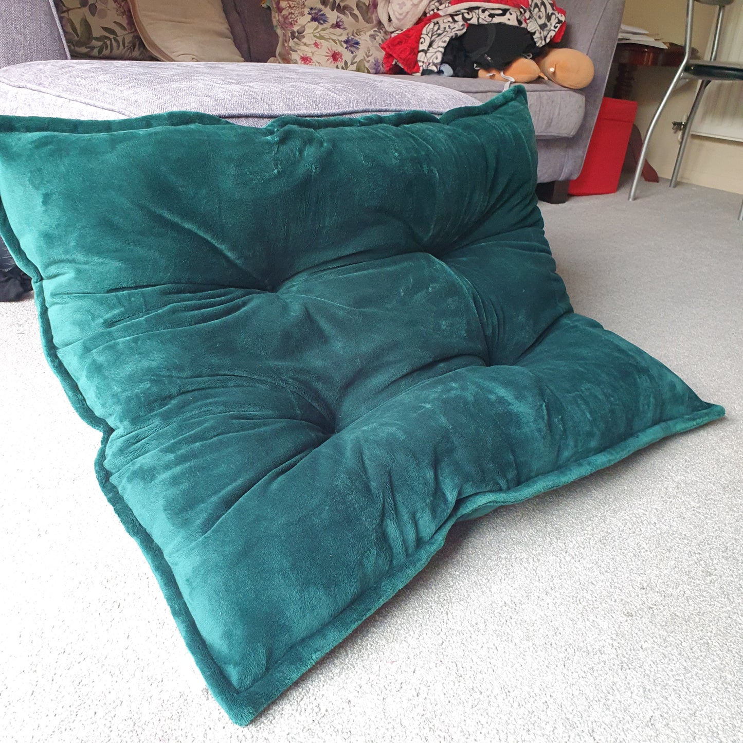 Floor sofa Green minky 92x75 cm