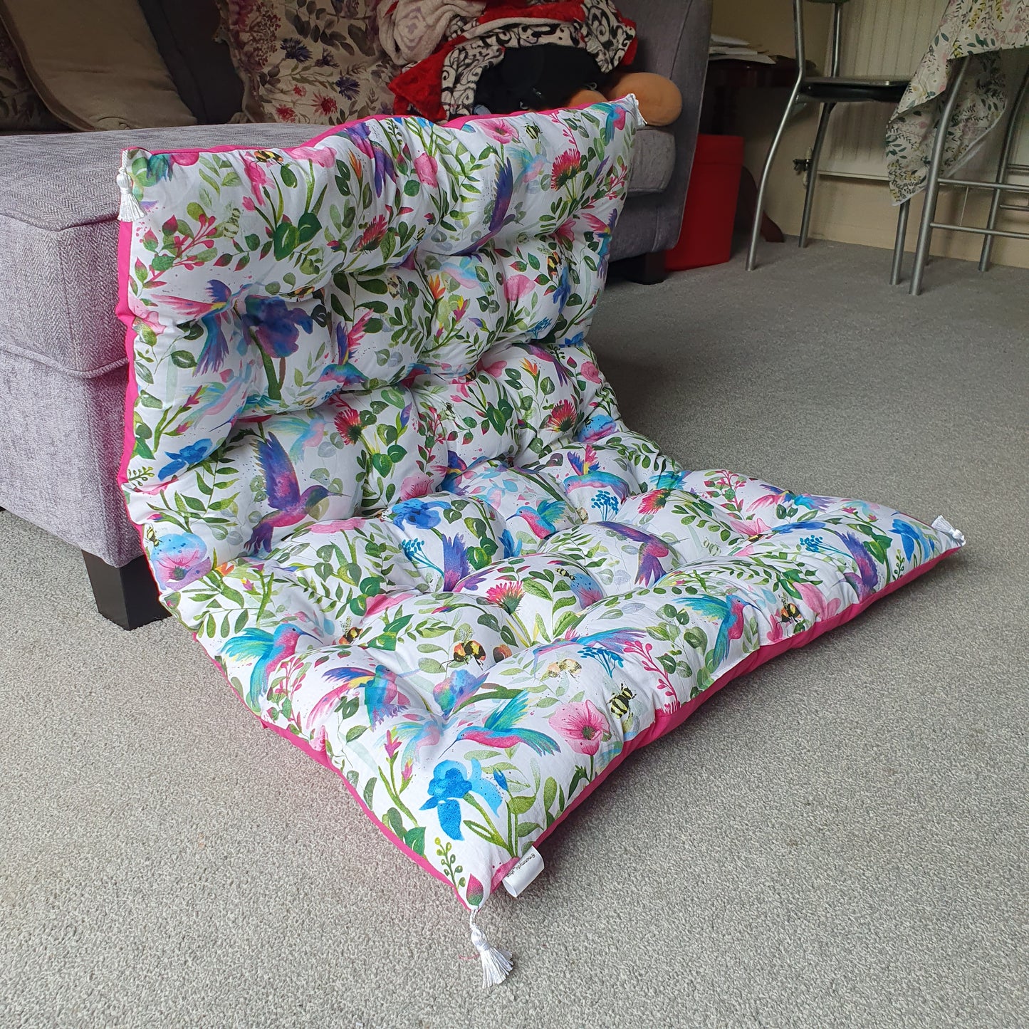 Floor sofa Double sided Hummingbird  Pink 95x70 cm