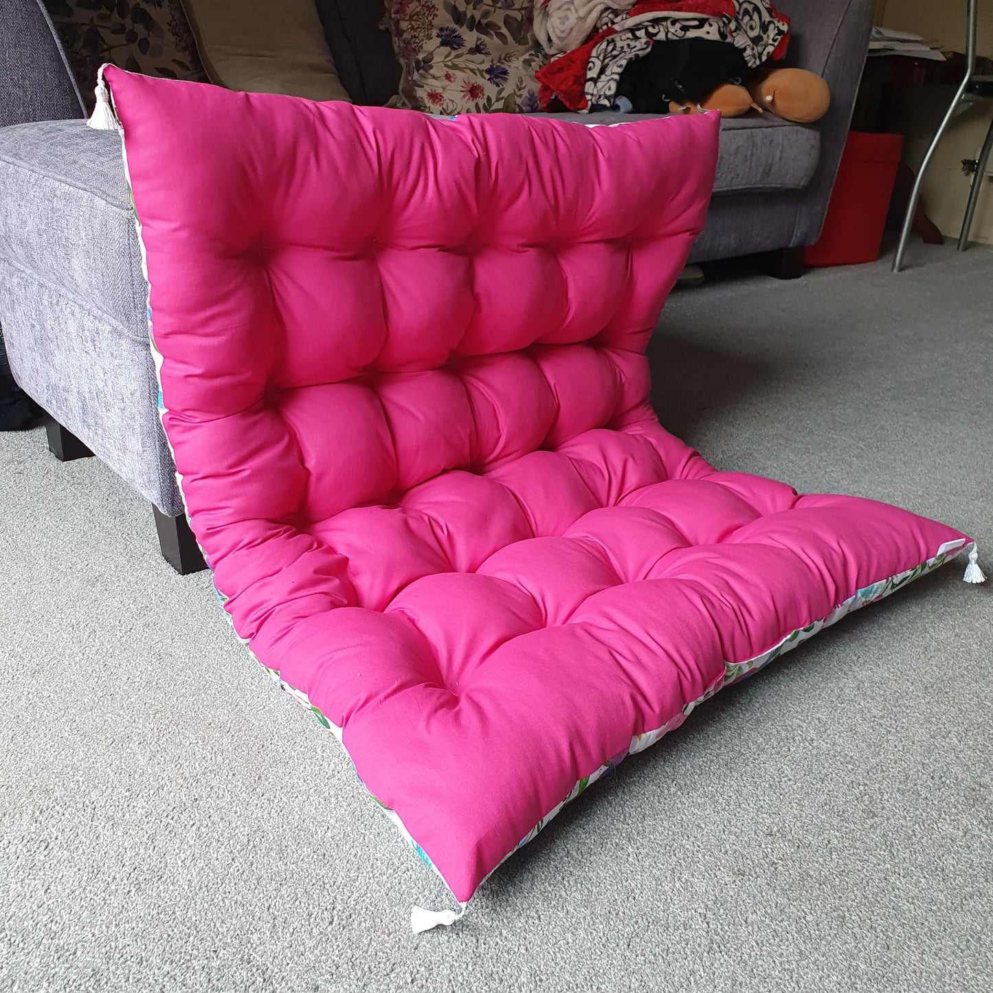 Floor sofa Double sided Hummingbird  Pink 95x70 cm