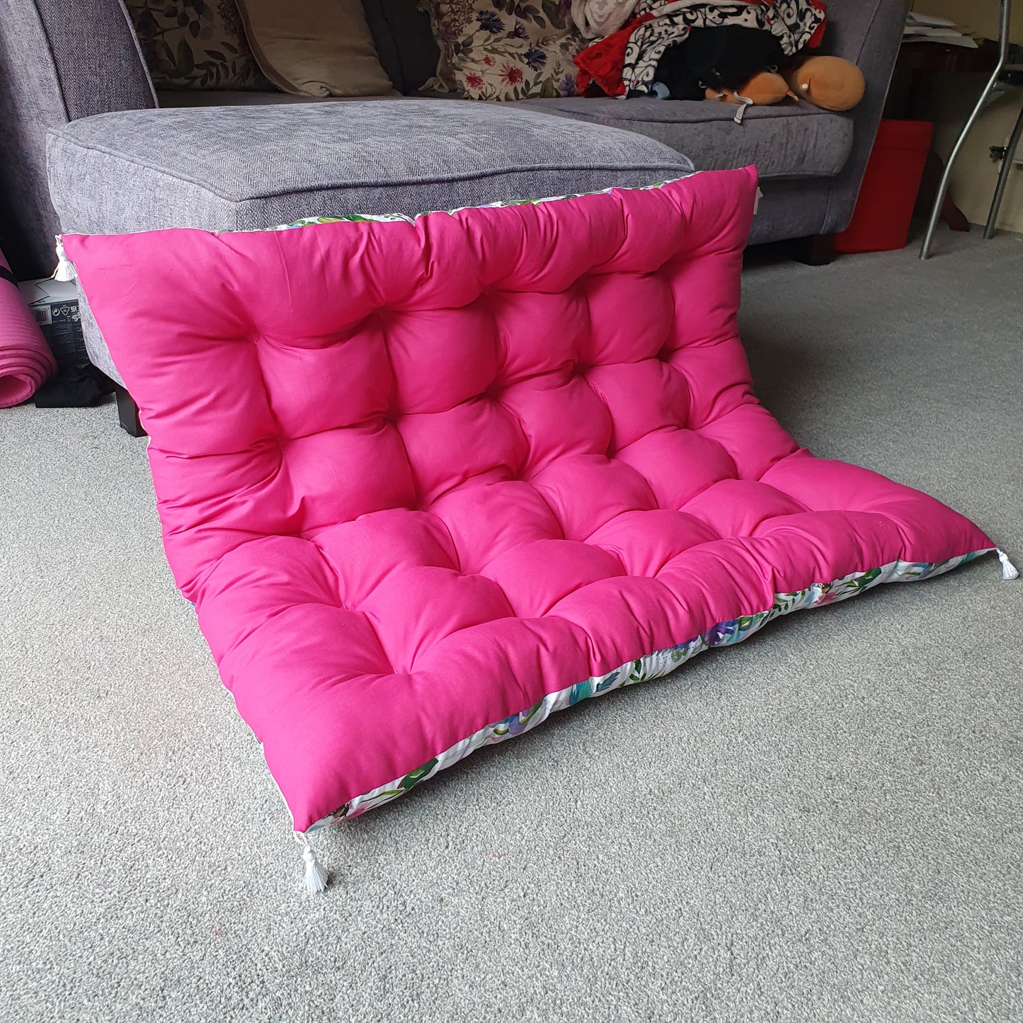 Floor sofa Double sided Hummingbird  Pink 95x70 cm