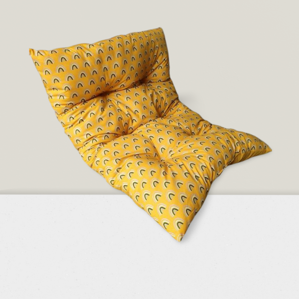 Floor sofa Double sided Rainbow Mustard 95x70 cm